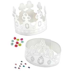Little Gym - Colour Your Own Crown Kit, Multi-Coloured, for Arts & Crafts/Birthday Favour - 12 Ct.