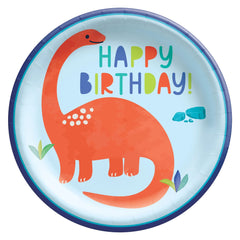 Little Gym - Dino-Mite Birthday Paper Plates - 6.75" - 8 Ct.
