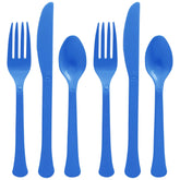 Little Gym - Royal Blue Assorted Plastic Cutlery Set - 200 Ct.