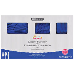 Little Gym - Royal Blue Assorted Plastic Cutlery Set - 200 Ct.