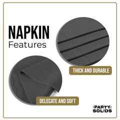 Black Guest Towel Napkins - 40 Ct.