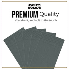 Silver Guest Towel Napkins - 40 Ct.