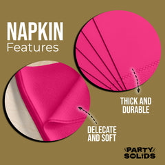 Cerise Dinner Napkins - 50 Ct.