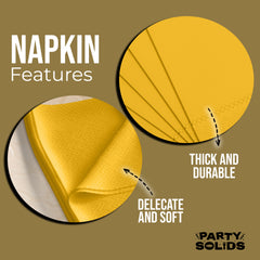 Yellow Dinner Napkins - 50 Ct.