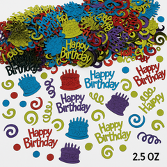 Multicolour "Happy Birthday" Confetti Table Scatter Decoration