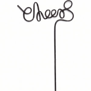Cheers Black Plastic Party Straw for New Year's Eve