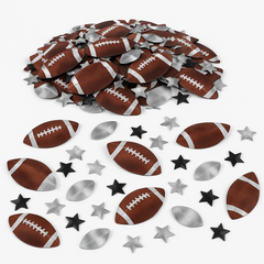 Football & Stars Confetti Table Decoration, 2.5 oz