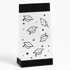 Graduation Celebration Cellophane Bags with Grad Caps, 20-Pack