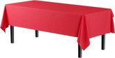 Class 101 -Red Plastic Table Cover - 54 In. x 108 In.