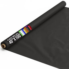 PMA - 40 In. x 100 Ft. Black Table Roll