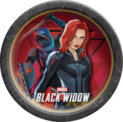 PMA - Marvel Black Widow 9-Inch Round Paper Plates - 8 Pack