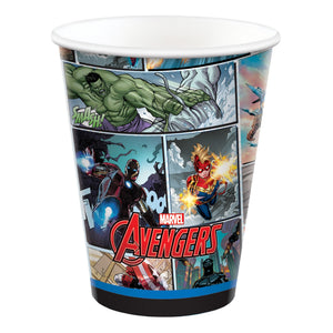 PMA - Marvel Avengers 9 oz Paper Cups - Pack of 8 for Kids' Birthday Parties