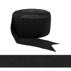 PMA - Classic Black Crepe Paper Streamer - 81 Feet