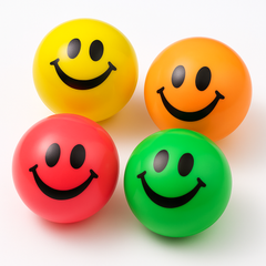 Smiley Face Bounce Ball Party Favors - 8 Pack
