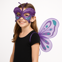 Deluxe Butterfly Flutter Eye Mask and Wings Set