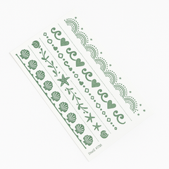 Shimmering Mermaid Bracelet Temporary Tattoos - 8 Pack