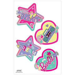 Barbie Dream Together 3D Temporary Tattoos (4-Pack) - Perfect for Kids' Birthday Parties