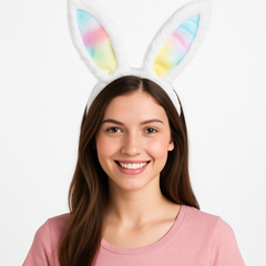 Rainbow Easter Bunny Ears Headband