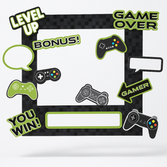 Level Up Gamer-Themed Customizable Photo Frame Kit