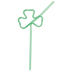 Shamrock-Shaped St. Patrick's Day Fun Straw