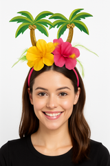 Tropical Hibiscus & Palm Tree Head Bopper