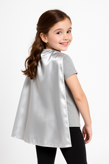 Silver Superhero Cape Costume Accessory - One Size