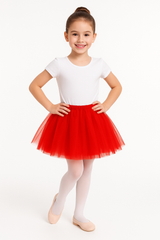 Children's Red Tutu Skirt - Perfect for Costumes and Team Spirit