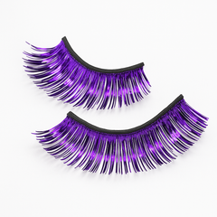 Self-Adhesive Purple Tinsel False Eyelashes - Costume & Party Accessory