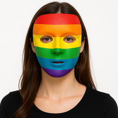 Colorful Rainbow Full Face Mask - Perfect for Team Spirit and Costume Events
