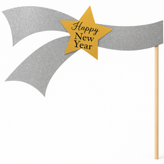 Deluxe New Year's Eve Photo Booth Kit - 21 Pieces