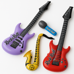 80's Inflatable Rock Band Instrument Set - 4 Pack
