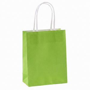 Kiwi Green Kraft Gift Bag - 5" Medium Paper Bag