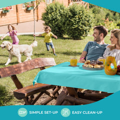 40 In. x 300 Ft. Premium Aqua Blue Table Roll