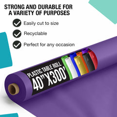 40 In. x 300 Ft. Premium Purple Table Roll | Case of 4