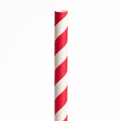 Apple Red Paper Straws - Pack of 100