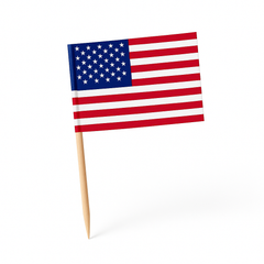 Patriotic Mini American Flag Picks - 2.5"