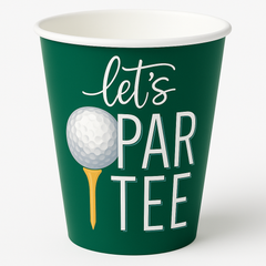 "Let's Par Tee" Golf Paper Cups, 12 oz, 20 Pack