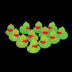 Glow In The Dark Mini Ducks - 12 Count
