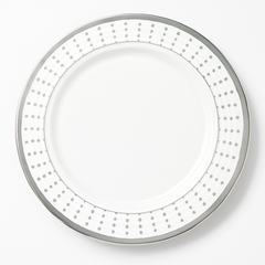 Premium Silver Dotted Dessert Plates - 7.5" (20-Pack)
