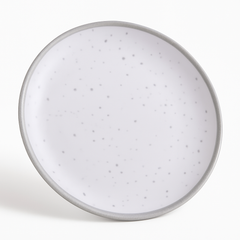 Elegant Silver Melamine Lunch Plate - 8.35"