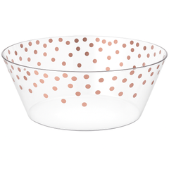 Elegant Rose Gold Dots Plastic Serving Bowl
