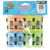 Transparent Pull Back Cars/8 Per Pkg - 8 Count
