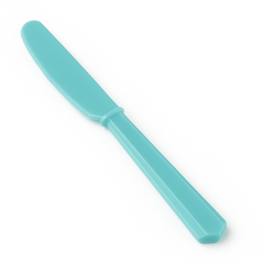 Economy Plastic Knives in Robin's Egg Blue