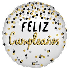 Black, Silver, and Gold Super Shape Foil Birthday Balloon