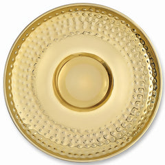 Elegant Gold Stainless Steel Chip and Dip Tray - 14"