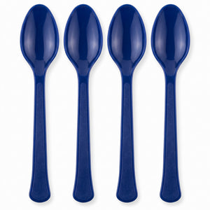 True Navy Plastic Spoons - 7.5 in.