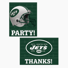 New York Jets Party Invitation and Thank You Card Set