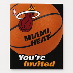 Miami Heat NBA Invitation & Thank You Card Set