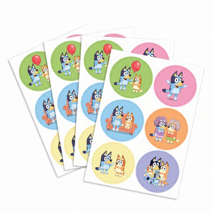 Bluey Birthday Sticker Sheets