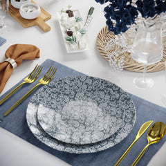 10" Garden Damask Design Plastic Plates (10)